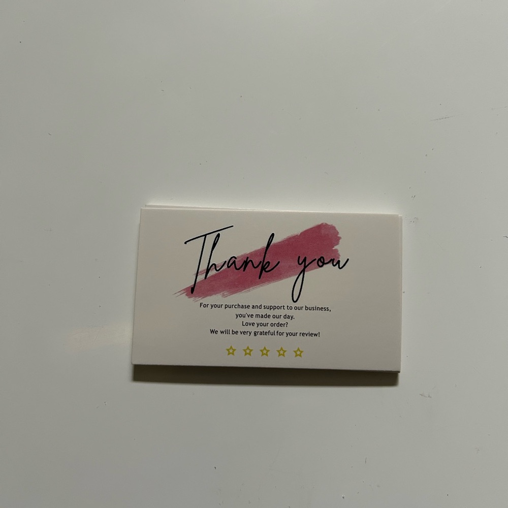 Elegant Thank You Cards with Pink and Gold Accents pack of 10